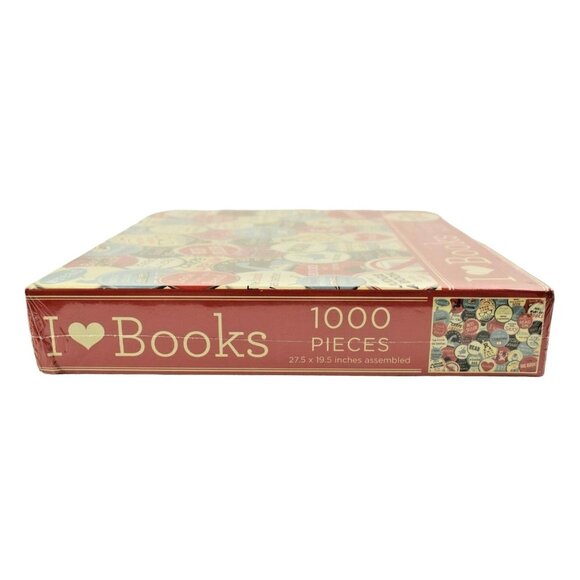 Gibbs Smith I Love Books 1000 Piece 27.5 x 19.5 Jigsaw Puzzle Sealed - Picture 3 of 6